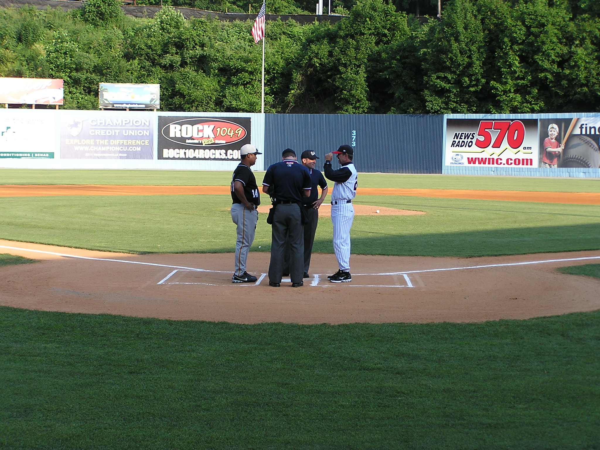 Exchanging the Line Ups - McCormick Field