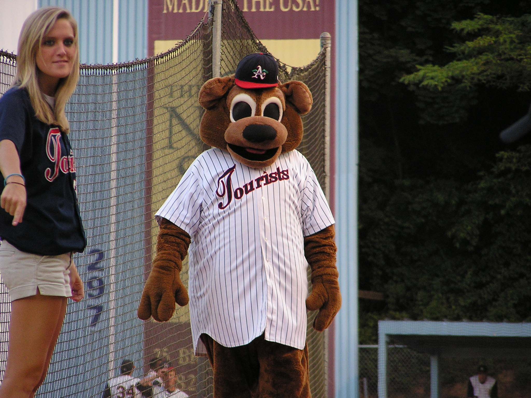 Ted E. Tourist walking around McCormick Field